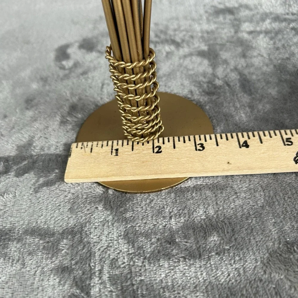 VTG‎ MCM Metal Christmas Ornament Display Tree Stand Holder Hanger Gold Fountain